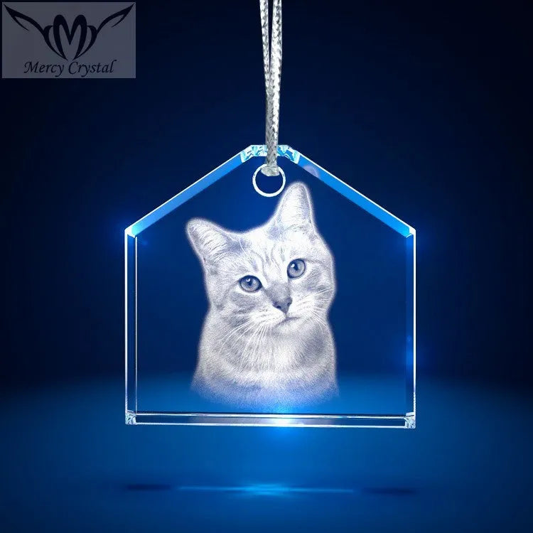Custom laser engraved crystal sphere with personalised photo inside, available in multiple sizes and styles