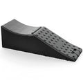 Black universal car seat pad with dimensions 55cm wide by 44cm deep by 33cm high.