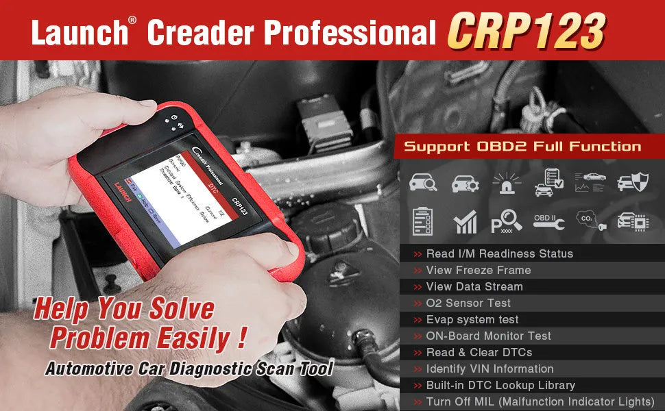 CRP123 automobile fault detector diagnostic equipment with cables and card reader