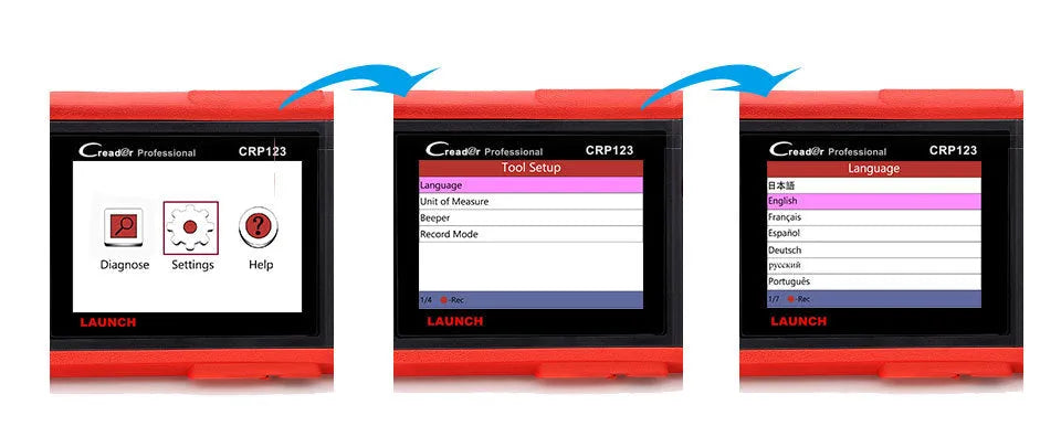 CRP123 automobile fault detector diagnostic equipment with cables and card reader