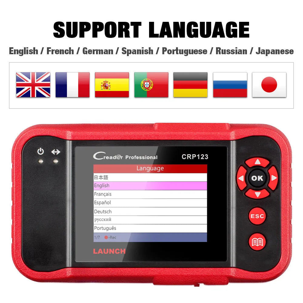 CRP123 automobile fault detector diagnostic equipment with cables and card reader