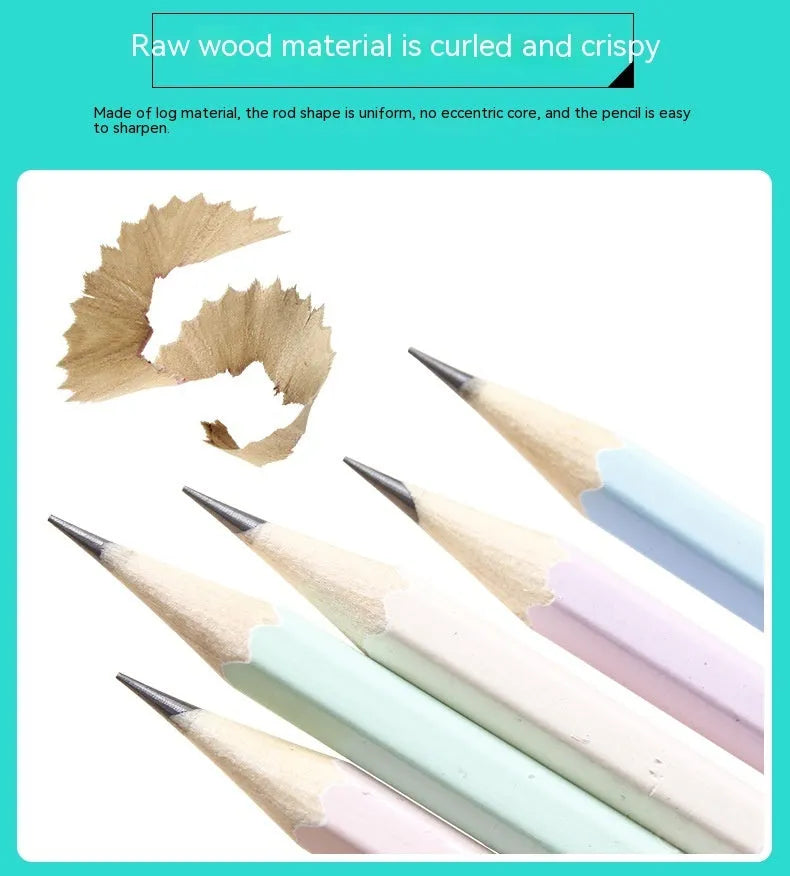 Basswood six-angled thermal transfer pencils with HB hardness in 50-piece barrel packaging