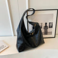 Casual soft leather shoulder bag in street trend style with large capacity and multiple colour options