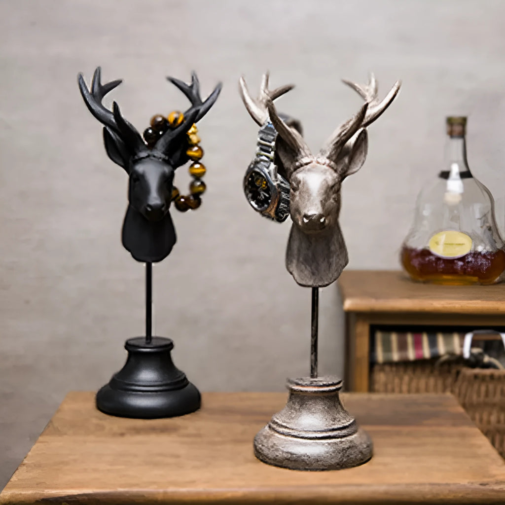 Resin elephant decoration statue in black, white or wood colour, 32cm tall