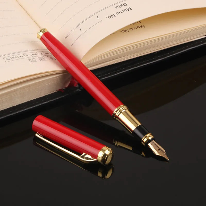 Metal ballpoint pen with 0.5mm Iridium nib in red and black colour options