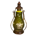 New Chinese style glass LED oil lamp decorative light in red, shown as a hanging ornament.