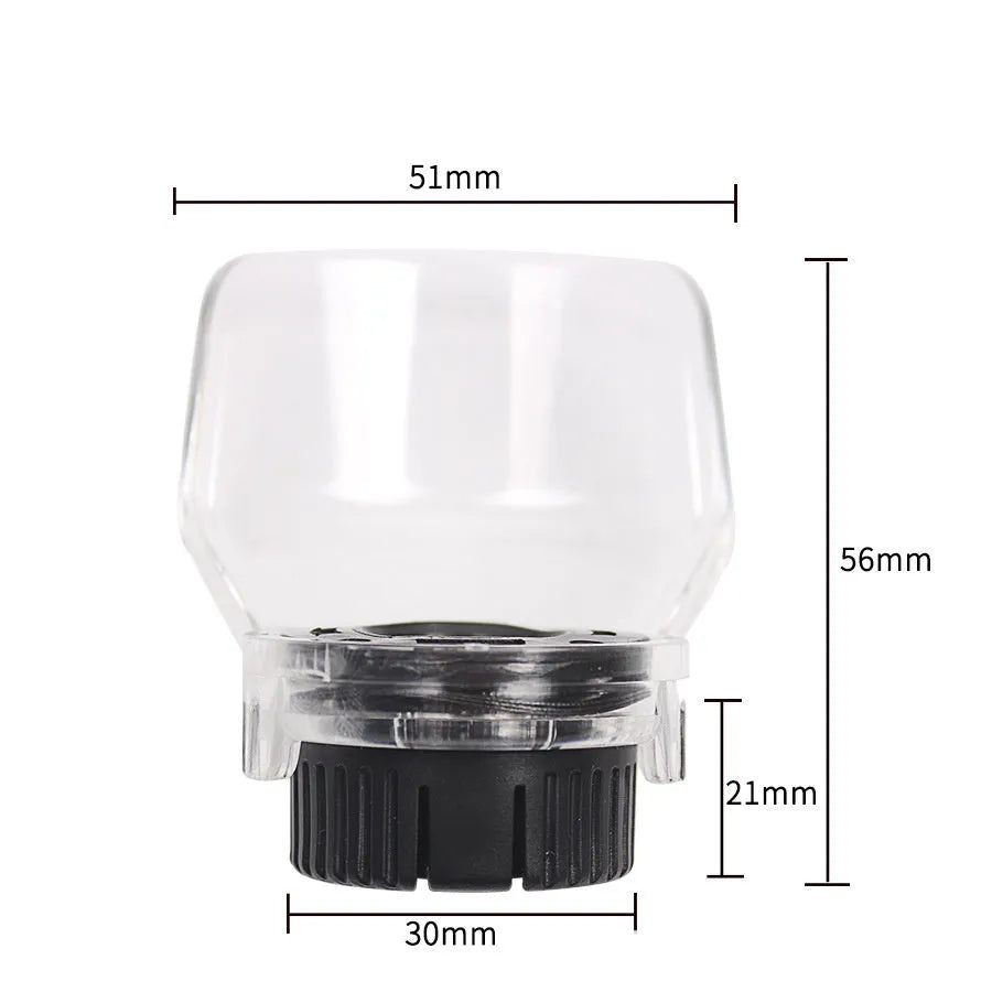 Transparent plastic face shield for Delta grinders with 17.5-19mm thread port