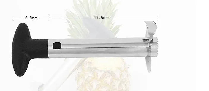 Stainless steel pineapple corer slicer kitchen tool with ABS handle for peeling and cutting fresh fruit