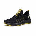 Men's flying three bars casual sports shoes with cross-strap detail and flying weave upper material