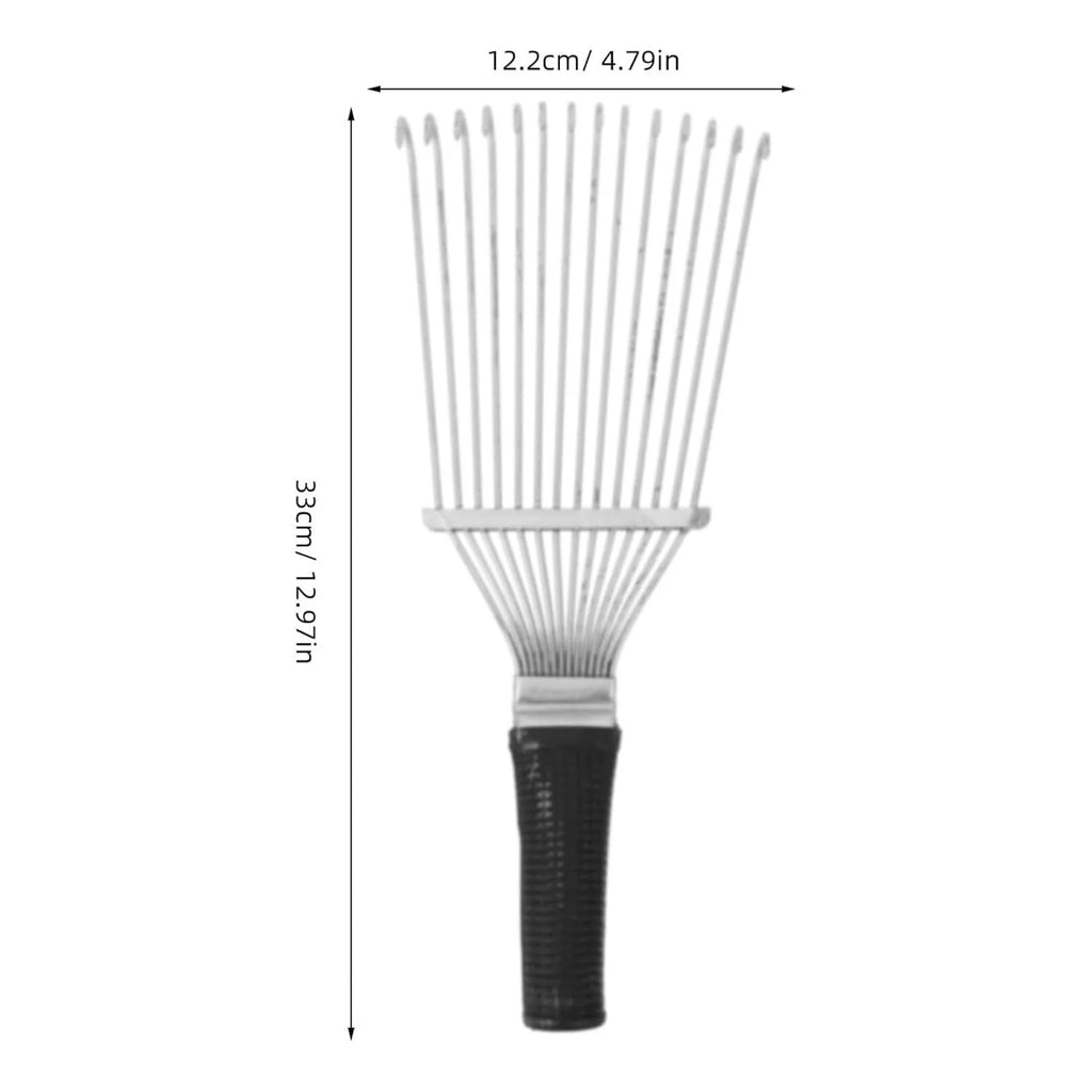 Stainless steel pet grooming rake comb 33cm long for horse dog cattle undercoat removal