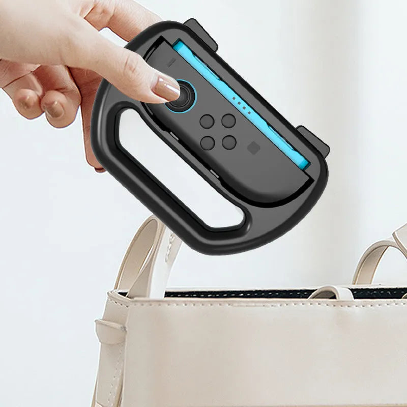 Black ABS game grip accessory for Switch 2 handle, 145x65x100mm size