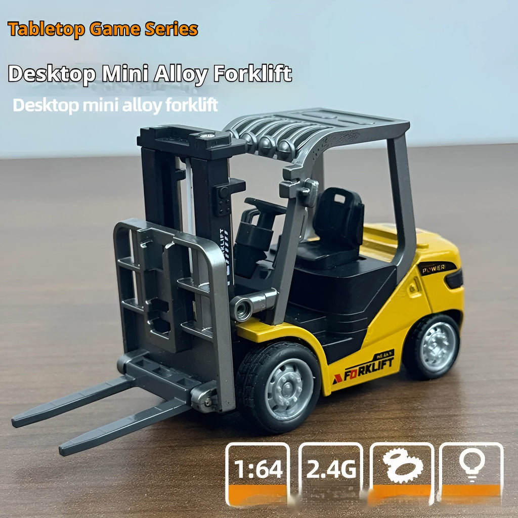 Remote control mini forklift desktop alloy engineering model in small scale