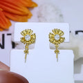 S925 sterling silver Baroque style flower earring frames on a ring holder, in gold and silver colour options.