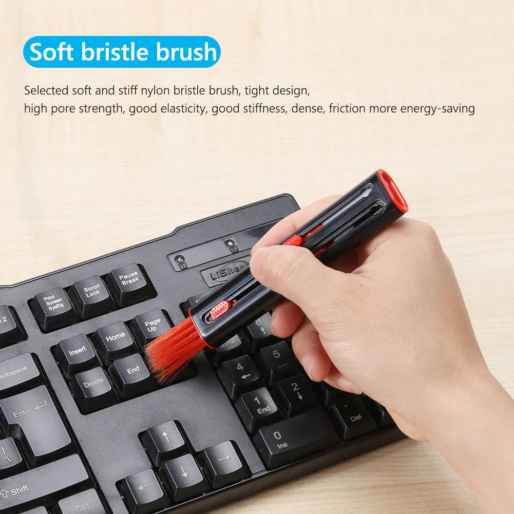 Bluetooth earphone cleaning kit with multiple heads for AirPods Pro and computer keyboards