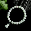 8mm ice jade flower bracelet with national style design for men and women