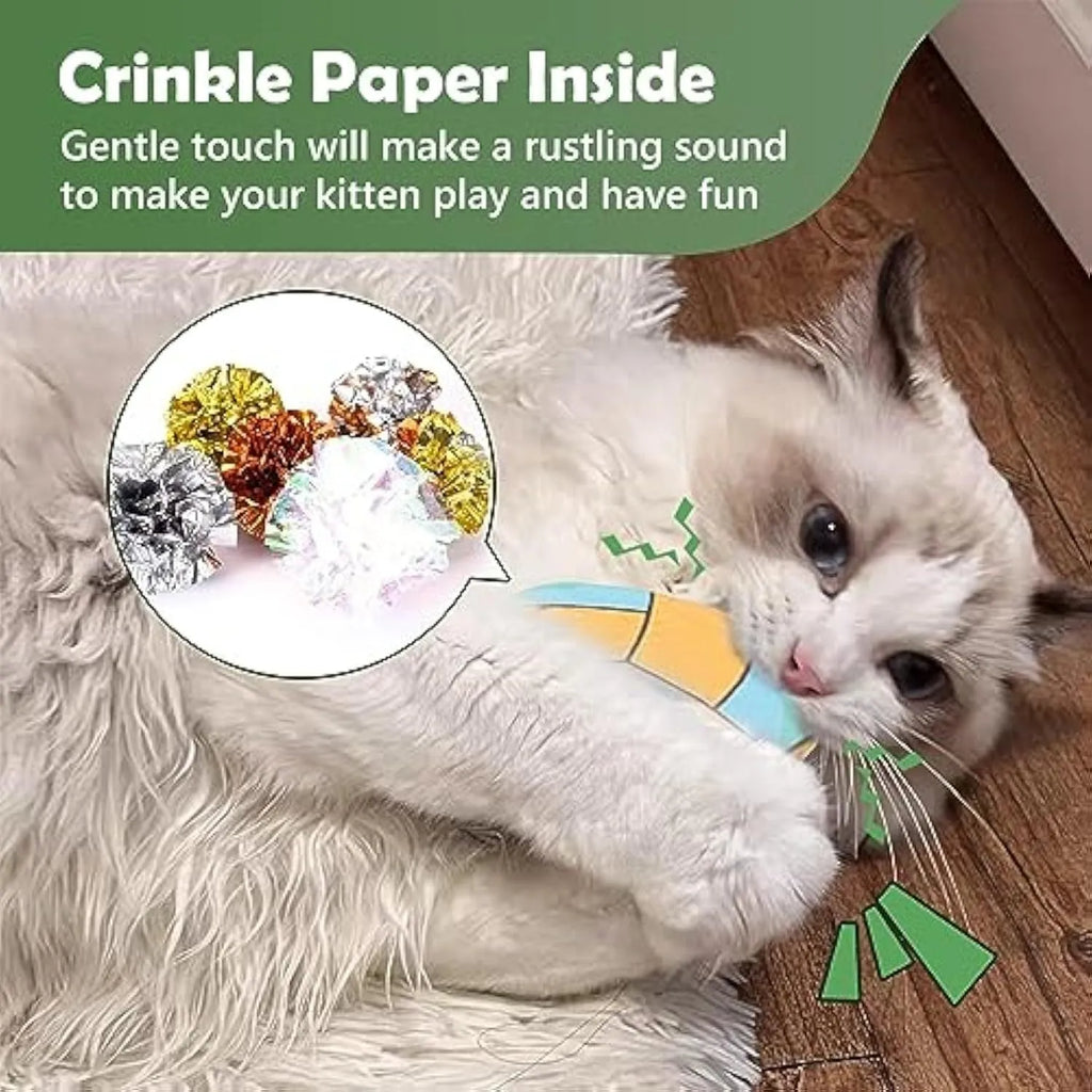 Plush cat flying disc toy with basketball pattern containing catnip and crinkle materials