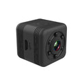 Black SQ29 waterproof sports camera showing Micro USB port and TF card slot for extended recording.