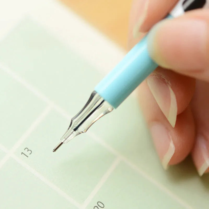 Set of 12 cow-colour gel pens with 0.38mm fine tips and plastic barrels.