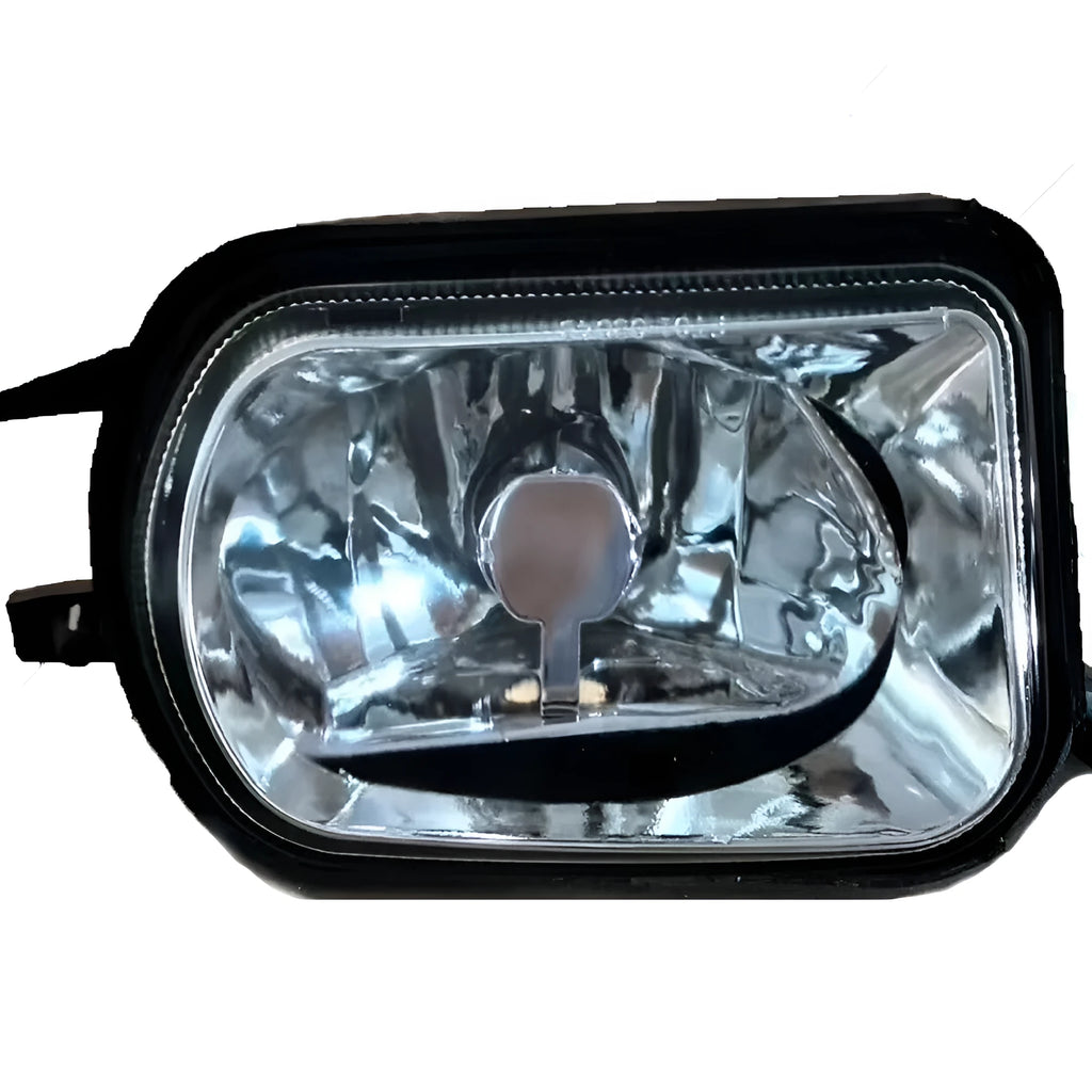 Mercedes-Benz W203 front fog and daytime running lamp replacement assembly, plastic housing.