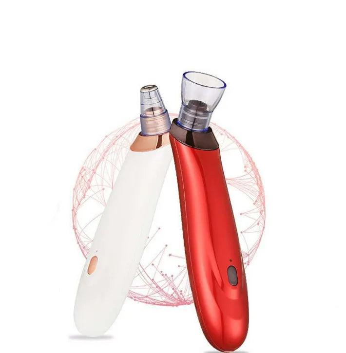 Electric blackhead remover pore cleaner device with multiple nozzle attachments