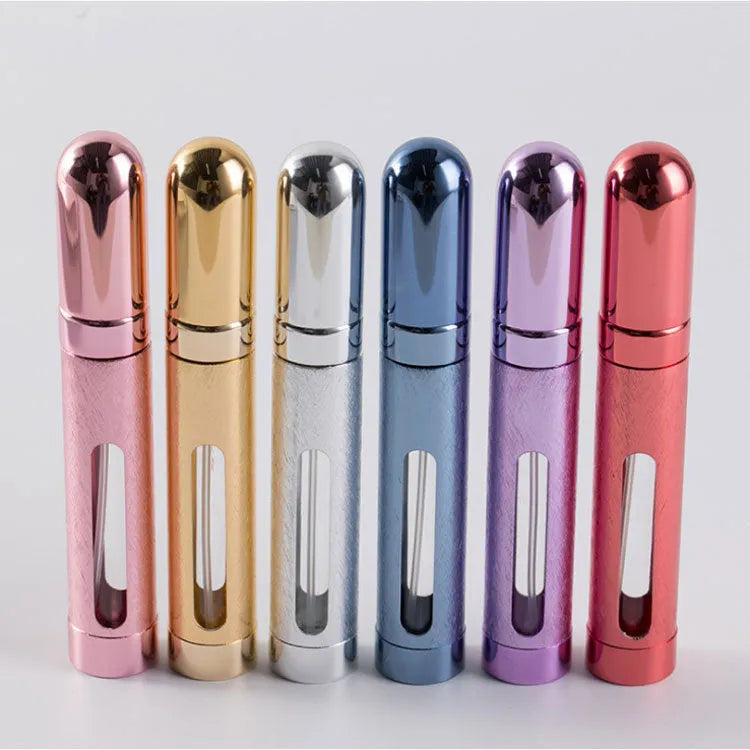 12ml aluminium travel perfume bottle with glass liner in bullet shape