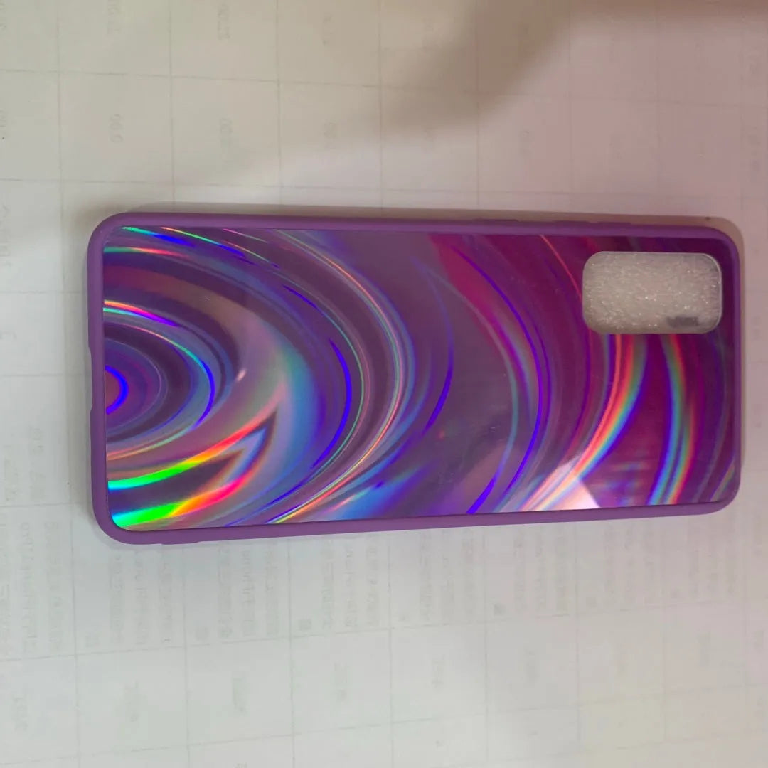 Marble pattern shockproof silicone phone case for Samsung Galaxy devices showing front and back protection