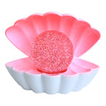 Shell-shaped decorative night lamp for ambient lighting with battery operation