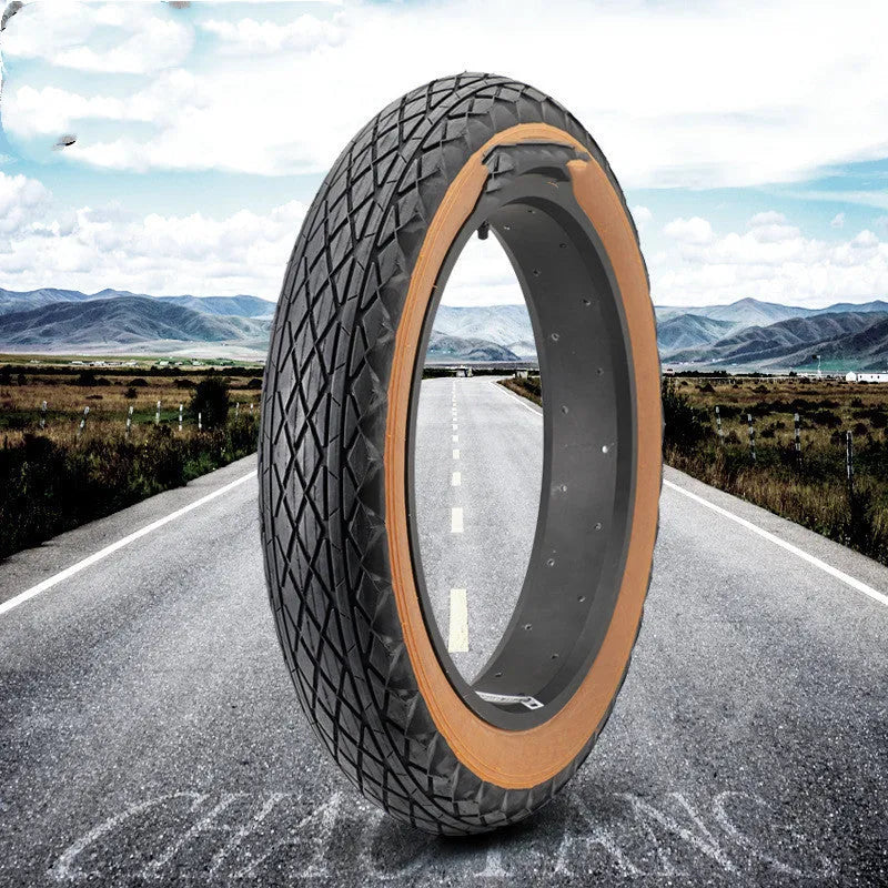 20 inch by 4.0 inch brown rubber tyre for electric snowmobile and beach car applications