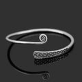 Women's Chinese retro style silver electroplated bracelet with fish charm and adjustable closure