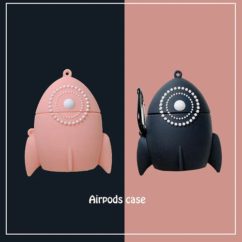 Pink silicone protective case cover for AirPods 1 and 2 charging case showing wireless charging compatibility