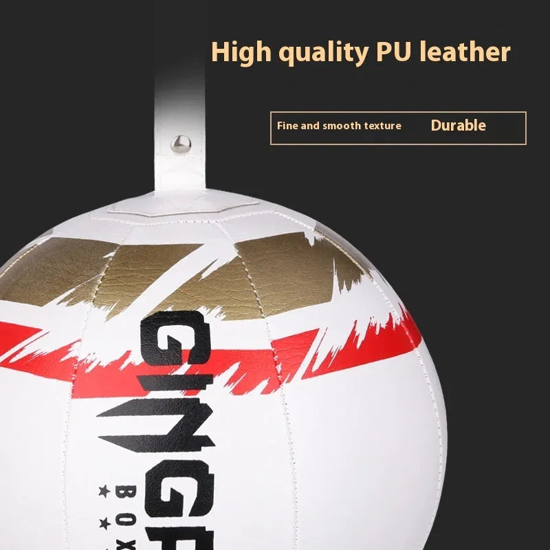 PU leather hanging boxing speed ball for reaction training in black colour