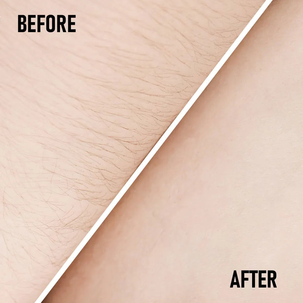 PHOFAY pain-free hair removal cream tube with included plastic applicator scraper tool