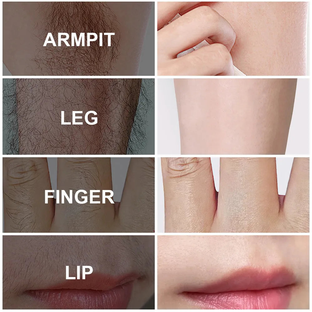 PHOFAY pain-free hair removal cream tube with included plastic applicator scraper tool