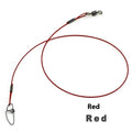 Ten 54cm steel wire fishing accessories with double buckle pins in three colour options