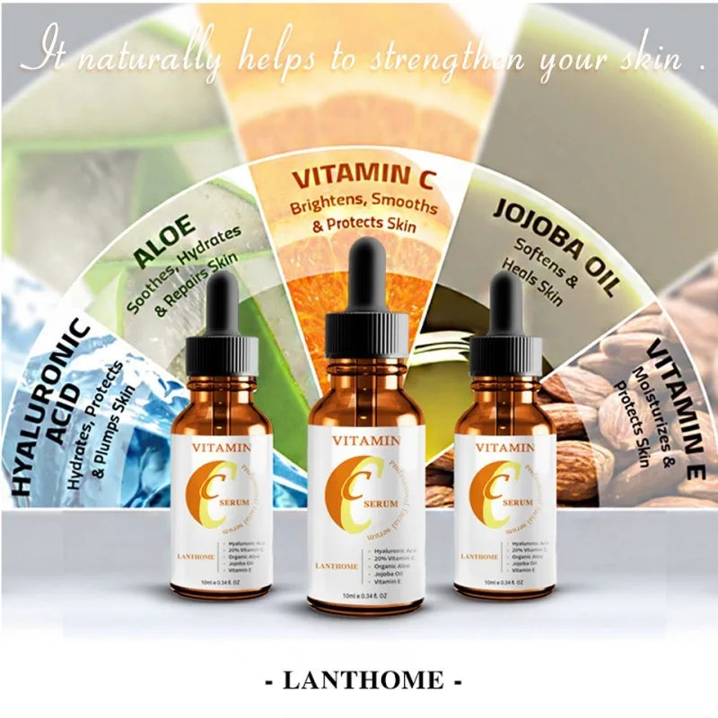 Vitamin C Hyaluronic Acid Serum 10ml bottle for facial brightening and moisturising
