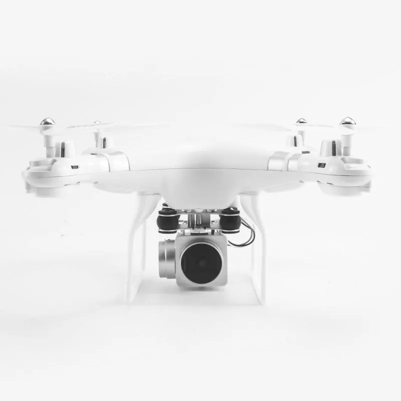 Black remote control HD aerial photography drone with alloy construction flying outdoors