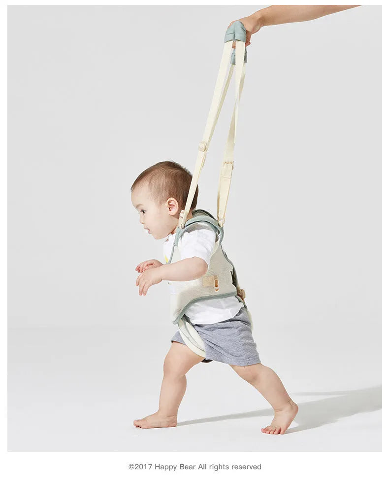 Dual-purpose breathable cotton mesh toddler belt in blue for 10-36 months 15kg shoulder and full section types
