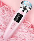 Pink skin rejuvenation instrument for facial cleansing with 185mm length portable design