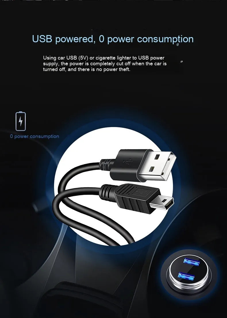 Black head-up display car GPS speed compass projector with USB cable for universal vehicle installation