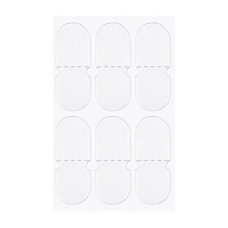 Transparent and frosted disposable TPU ear patch stickers on backing paper.