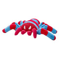 Red bite-resistant teddy dog toy for medium to large breed chewing and interactive play