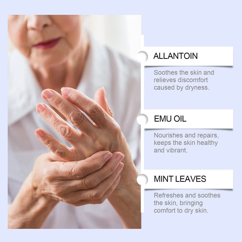 50g tube of transparent joint soothing gel with menthol and emu oil.