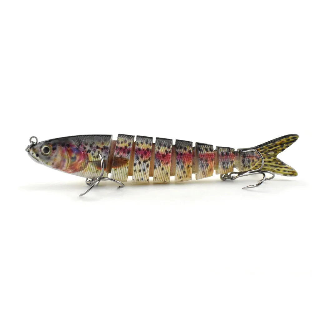 Eight Fish hard plastic fishing lure measuring 133mm, shown in a selection of available colour options.