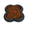 Square silicone pet licking pad slow feeder mat with textured surface and non-slip base.