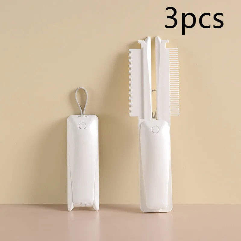Plastic pet grooming brush for dogs and cats with hair removal and massage functions