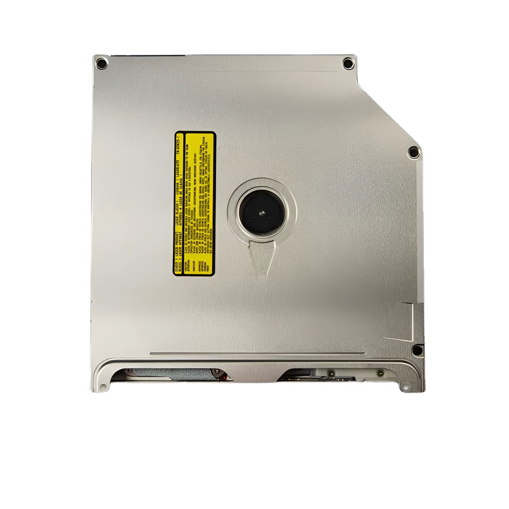 Silver internal SATA optical drive for MacBook Pro 13-inch laptop with dimensions 128mm x 128mm x 9.5mm