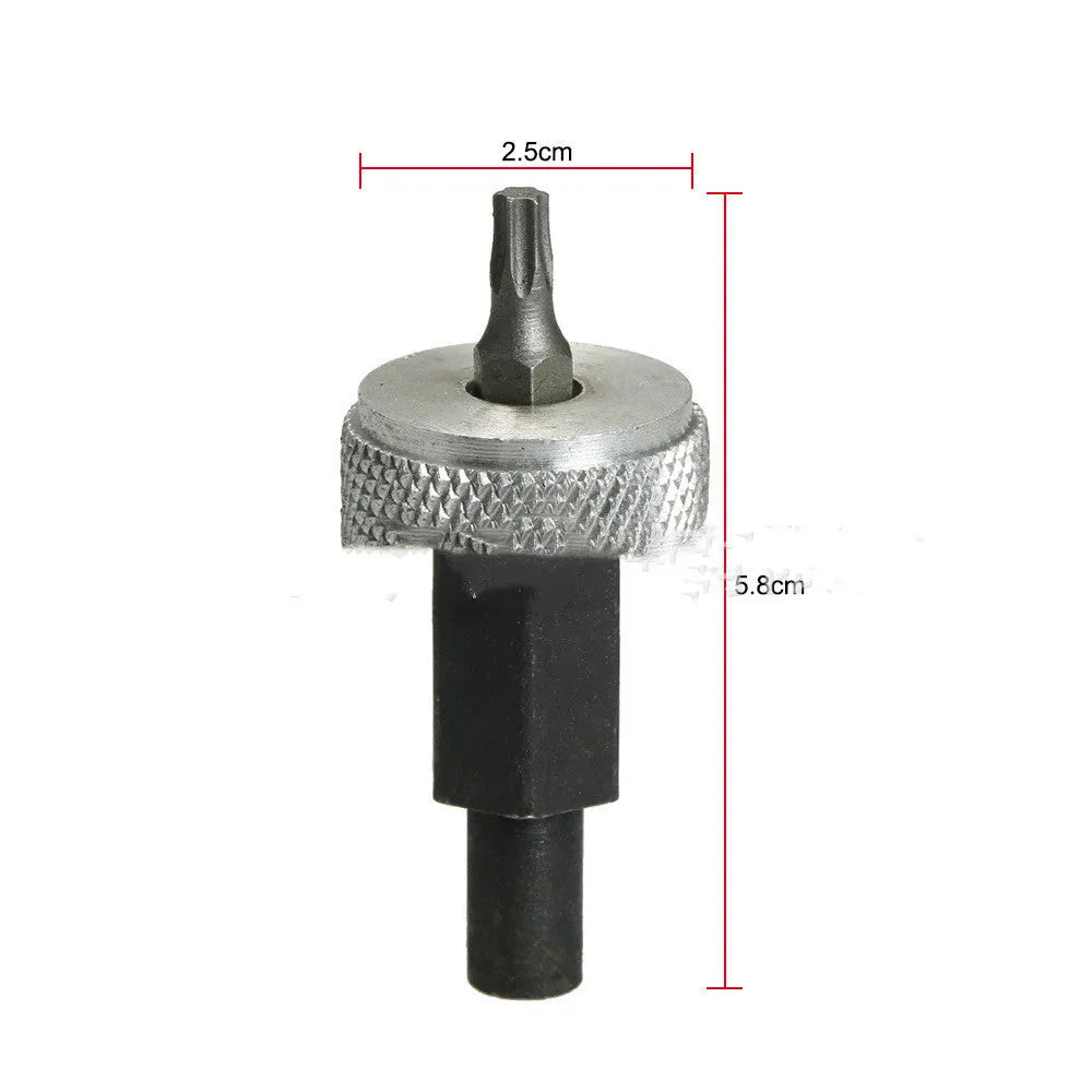 Ignition module clamping wrench tool with knurled aluminium knobs on a heat-treated carbon steel handle.