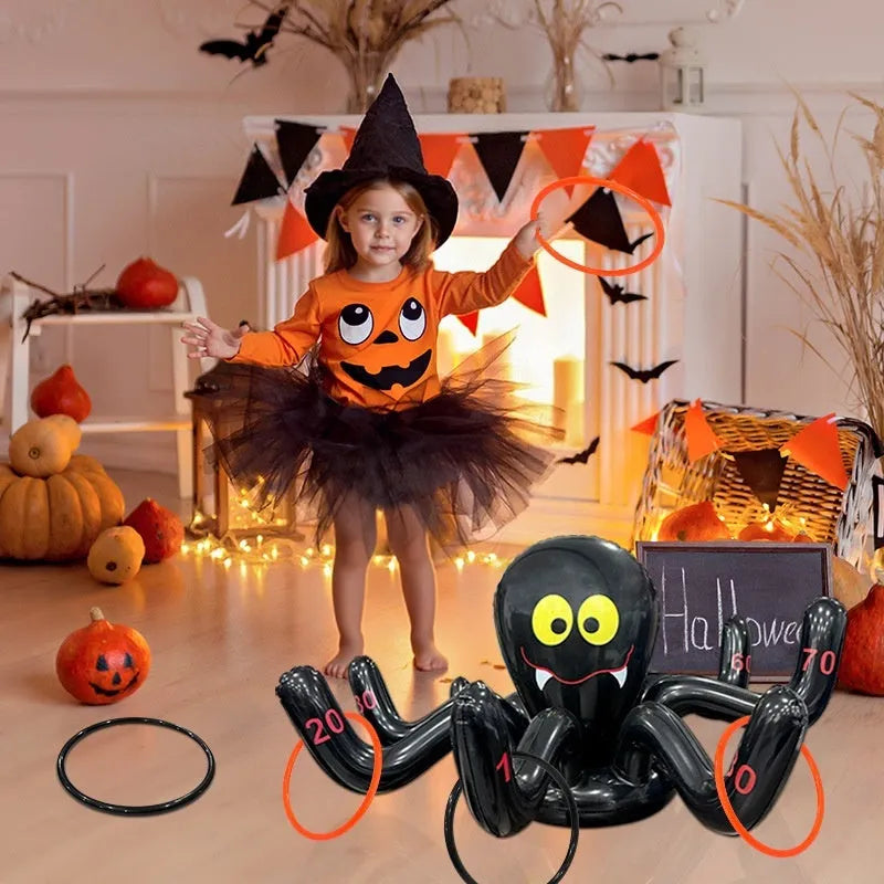 PVC inflatable ferrule throwing toy with multiple character designs for Halloween parties