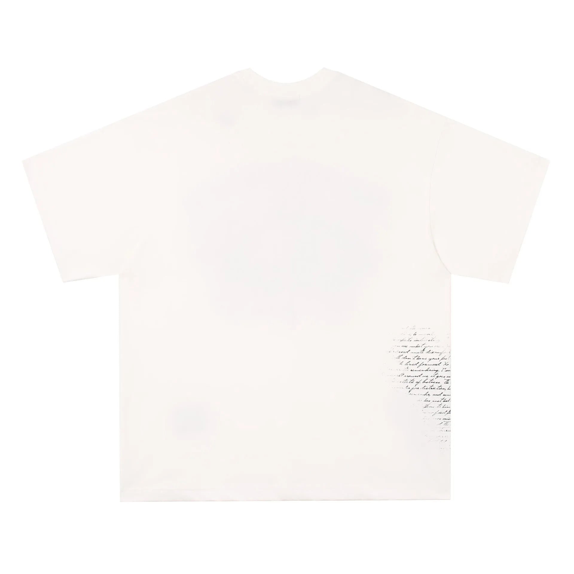 American retro hip hop gothic T-shirt with letter print in black or white cotton fabric