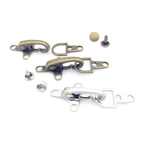 Aircraft-shaped zinc alloy hanging buckle in 5.85cm button size with metal finish options